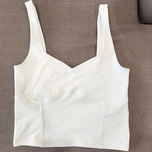 A&F White Corset Double Lined Tank